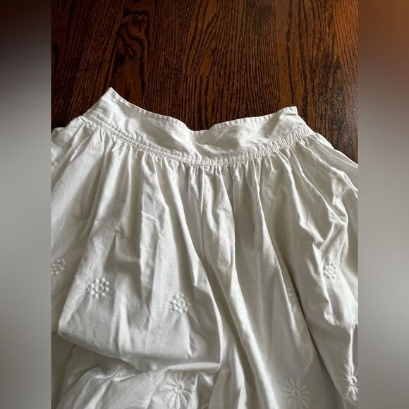 Anthropologie Maeve Embroidered Skirty Culottes White XS - Picture 4 of 6